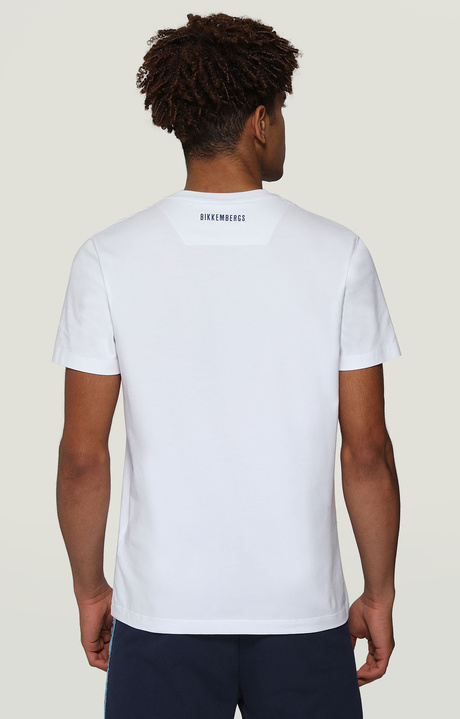 Men's T-shirt with soccer print, OPTICAL WHITE Men's T-shirt with soccer print, OPTICAL WHITE, hi-res-1
