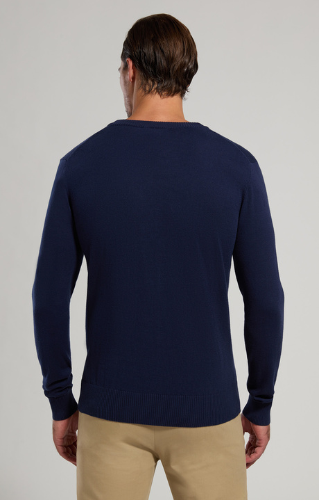 Men's round neck pullover, DRESS BLUES, hi-res-1
