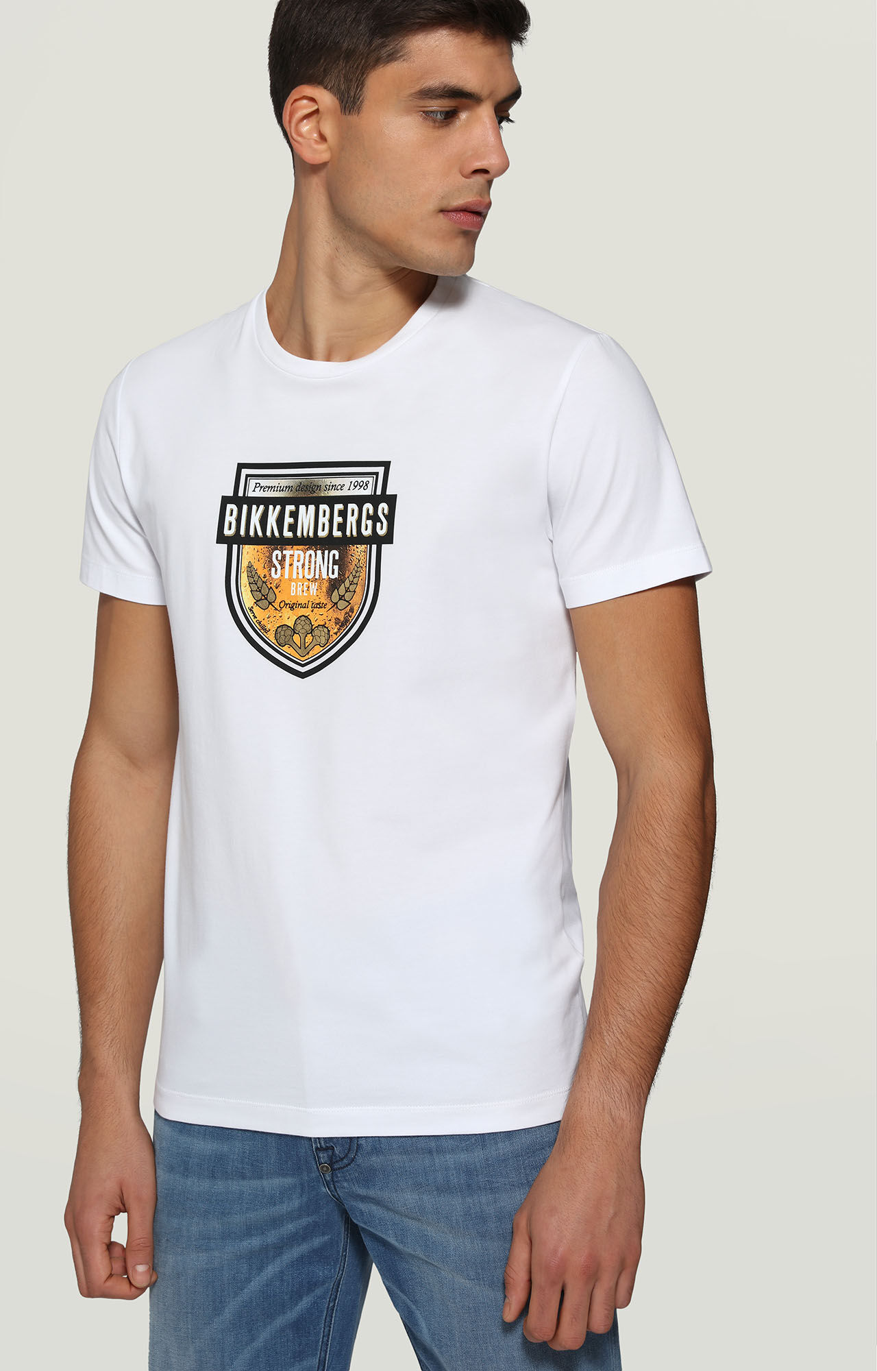 dirk bikkembergs Men's T-shirt with Beer print