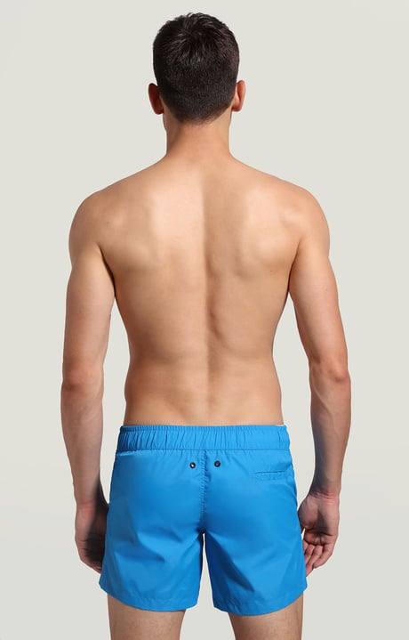 Men's swim shorts with tape, BLUE Men's swim shorts with tape, BLUE, hi-res-1