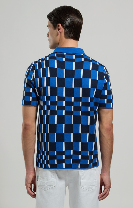 Men's knit polo , MAZARINE BLUE Men's knit polo , MAZARINE BLUE, hi-res-1