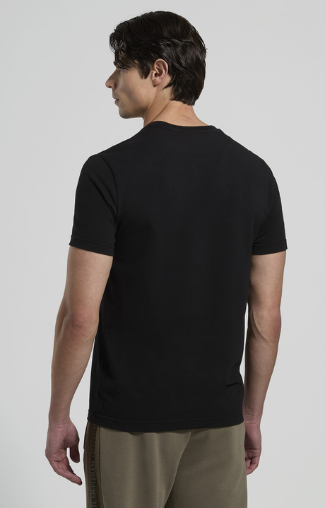 Men's contrast-detail T-shirt, BLACK, hi-res-1