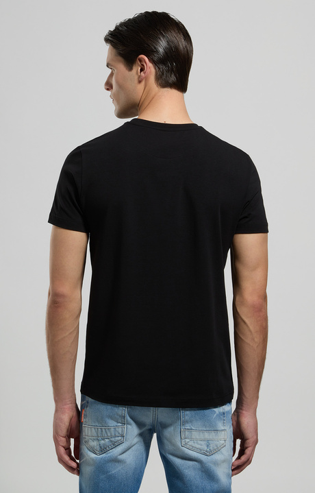 Slim fit men's T-shirt with BKK print, BLACK Slim fit men's T-shirt with BKK print, BLACK, hi-res-1