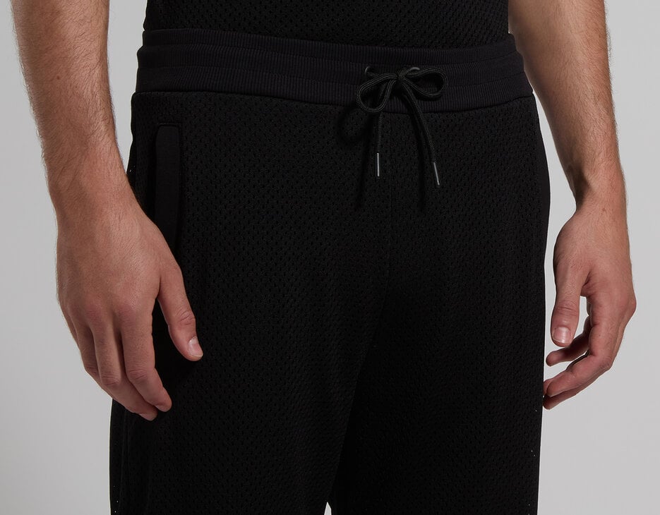 Men's mesh sweatpants, BLACK Men's mesh sweatpants, BLACK, hi-res-1