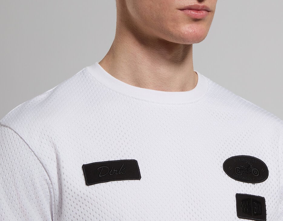 Men’s mesh T-shirt, WHITE Men’s mesh T-shirt, WHITE, hi-res-1