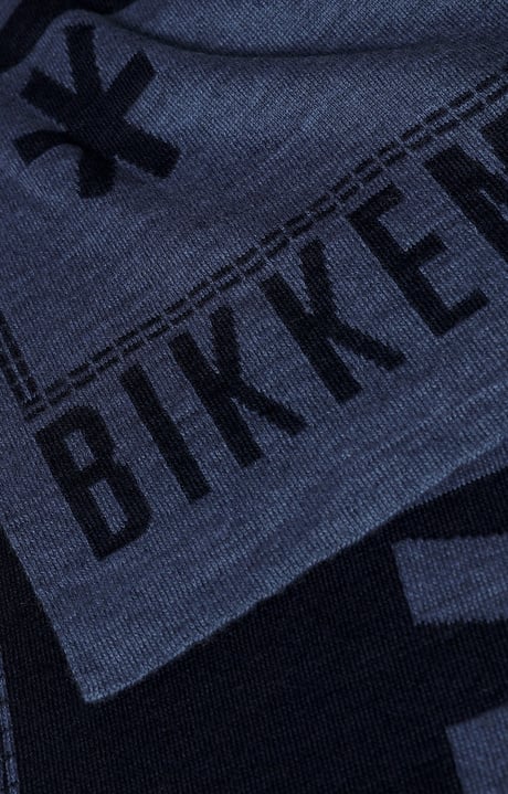 Scarf with contrast logo 35x180 cm, NAVY DENIM Scarf with contrast logo 35x180 cm, NAVY DENIM, hi-res-1
