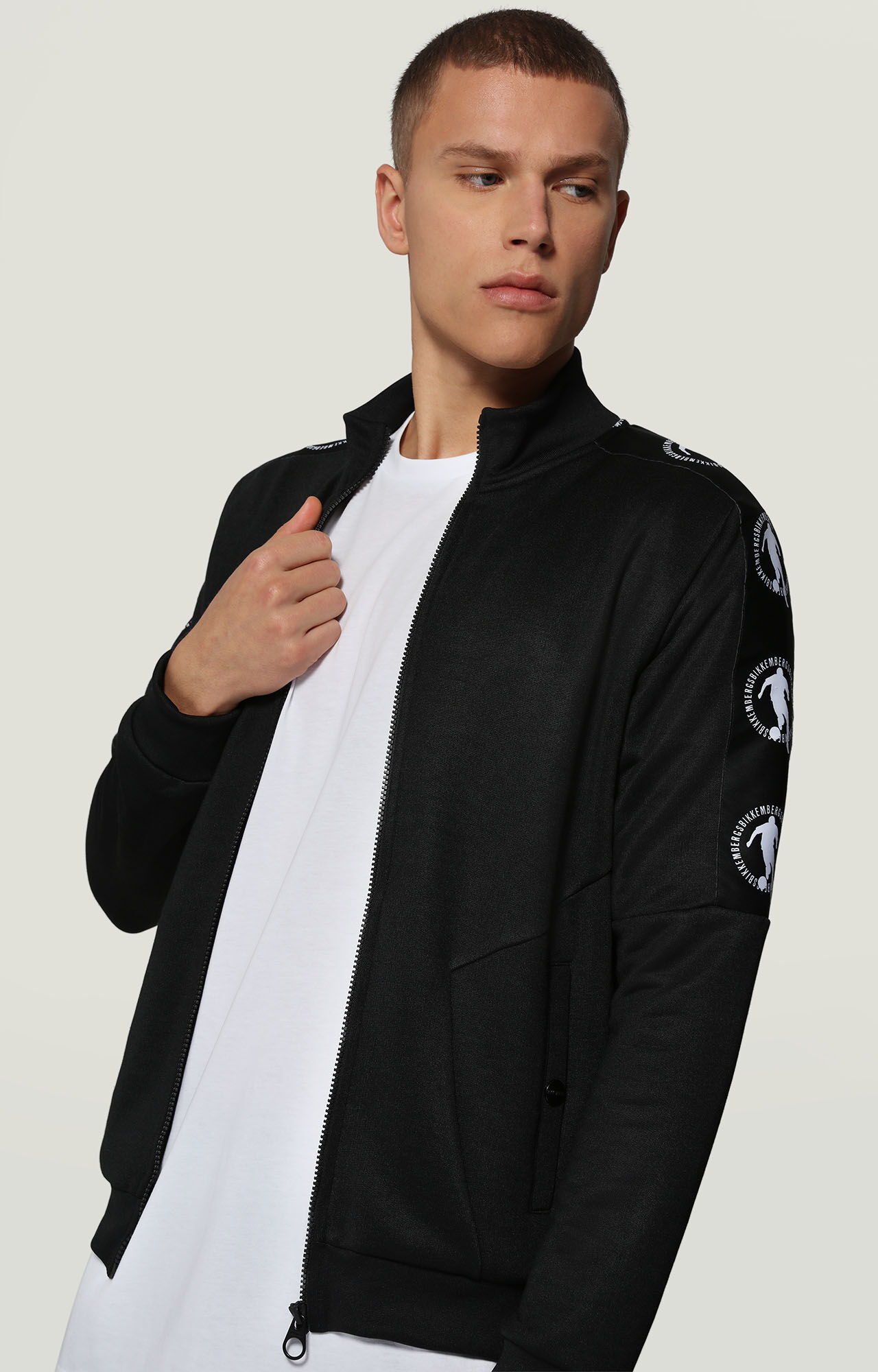 dirk bikkembergs Technical sweatshirt with side bands