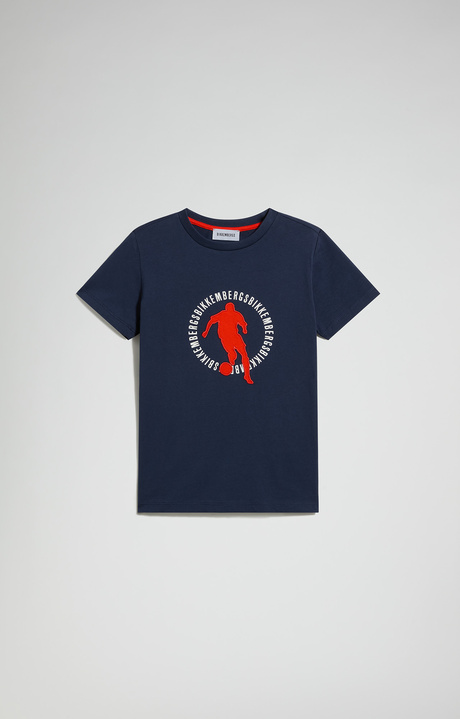 Boys' Slim-Fit Soccer Print T-Shirt, BLACK IRIS, hi-res-1