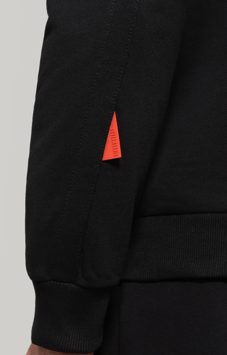 Men's sweatshirt with zipper, BLACK, hi-res-1