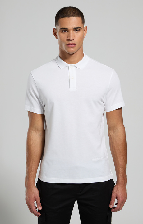 Embroidered men's polo shirt, WHITE, hi-res-1