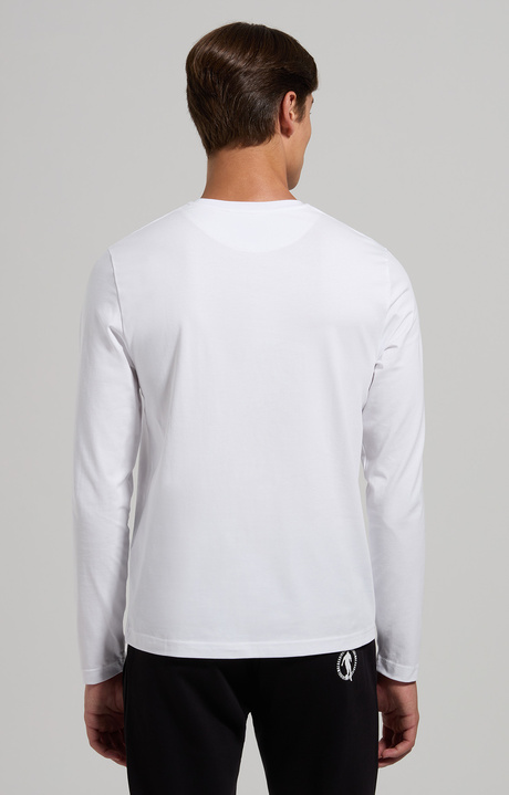 Men's slim fit long sleeve T-shirt, WHITE Men's slim fit long sleeve T-shirt, WHITE, hi-res-1