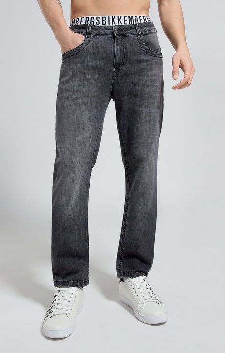 Men's slim fit jeans, L7 RINSE BLACK DENIM, hi-res-1