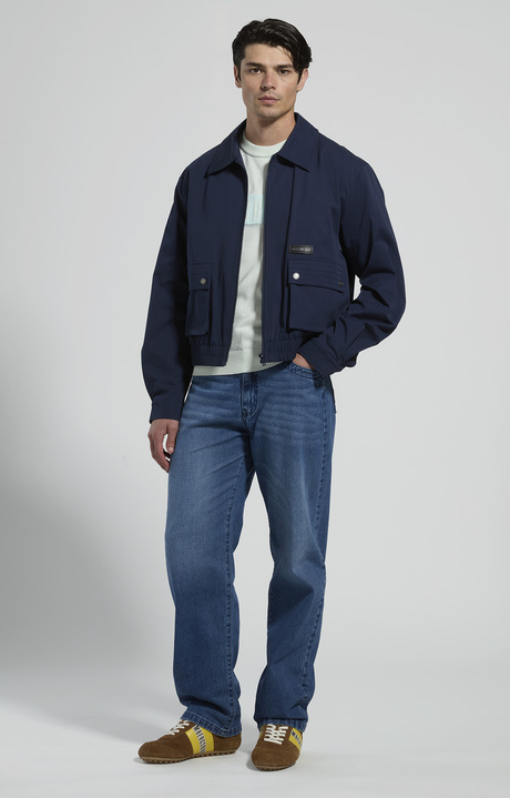 Men's cotton and nylon jacket, BLACK IRIS, hi-res-1