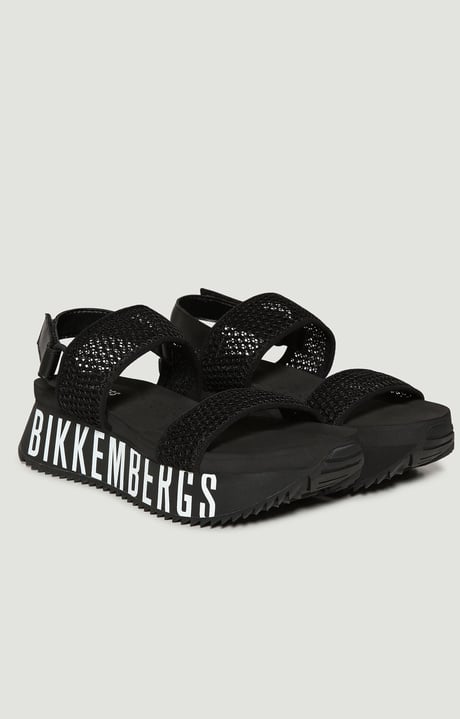 Women's platform sandals Rebeca, BLACK/WHITE Women's platform sandals Rebeca, BLACK/WHITE, hi-res-1