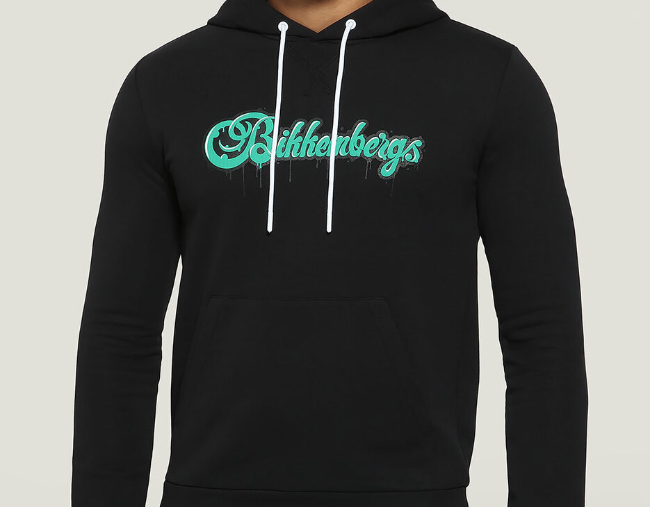 Men's sweatshirt with bubble graffiti print, BLACK Men's sweatshirt with bubble graffiti print, BLACK, hi-res-1
