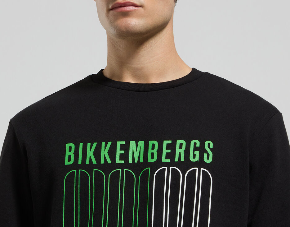 Men's round neck sweatshirt, BLACK Men's round neck sweatshirt, BLACK, hi-res-1