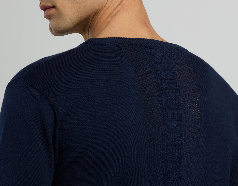 Men's cotton knit shirt, BLACK IRIS, hi-res-1
