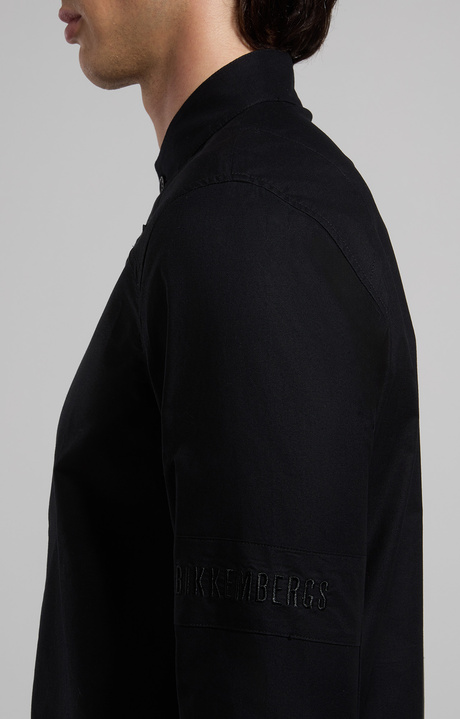 Men&rsquo;s shirt with band collar, BLACK, hi-res-1