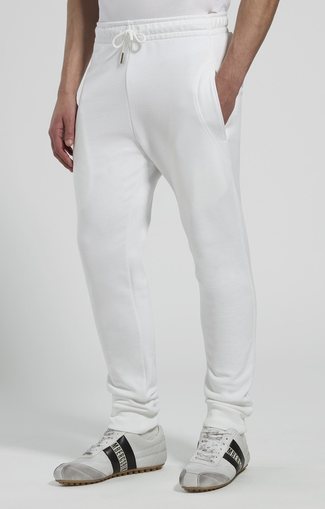 Men&rsquo;s joggers with embroidered flap, WHITE, hi-res-1