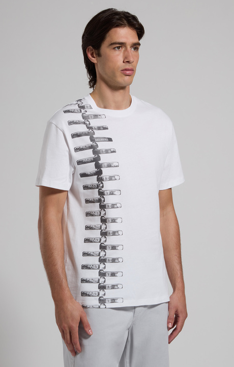 Men’s T-shirt with front print, WHITE, hi-res-1