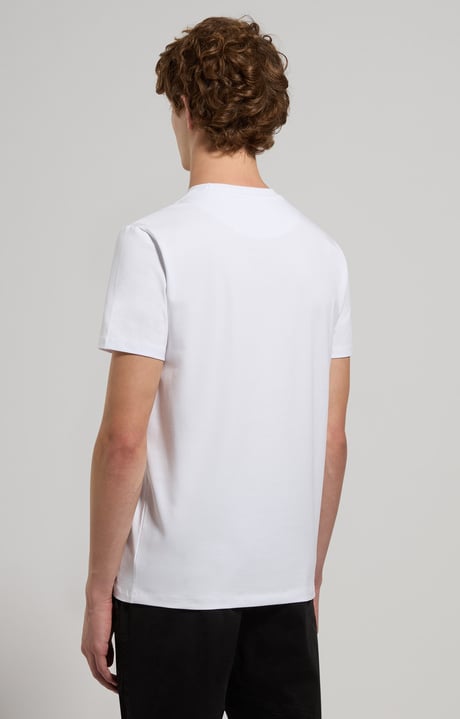 Slim fit men’s T-shirt with jaguar print, WHITE Slim fit men’s T-shirt with jaguar print, WHITE, hi-res-1