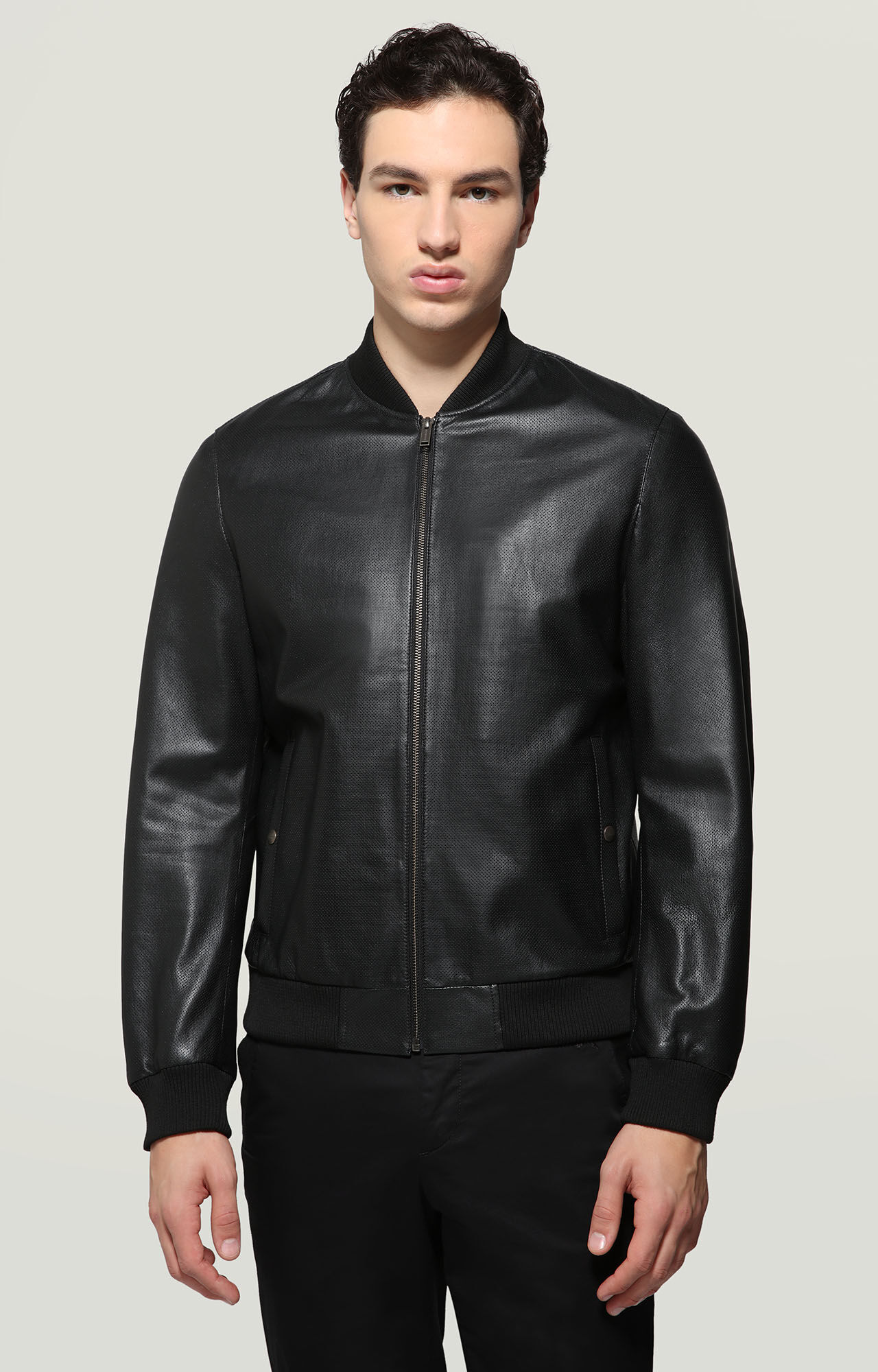 bikkembergs leather jacket