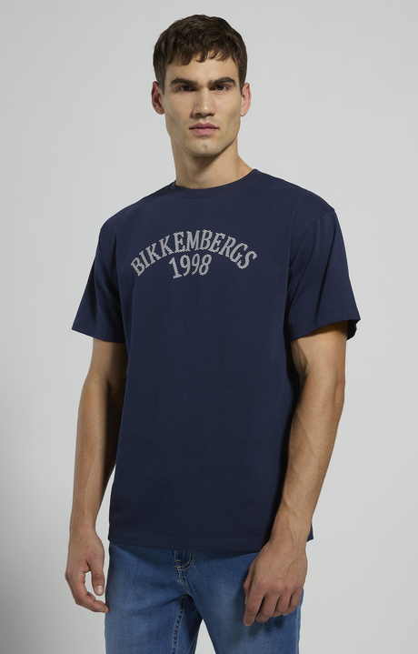 Men's contrast logo T-shirt, BLACK IRIS, hi-res-1