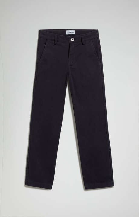 Boys' Cotton Chino Trousers, BLACK IRIS, hi-res-1