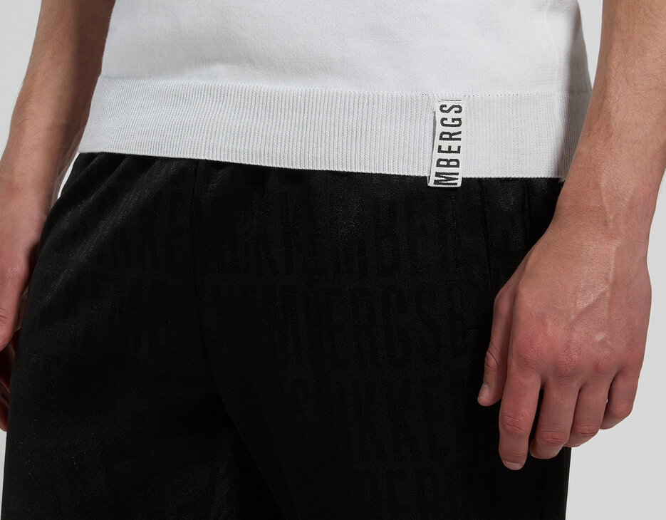 Men's knit T-shirt, WHITE, hi-res-1