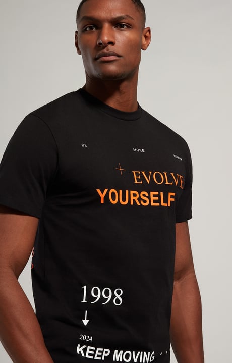 Men's print T-shirt, BLACK, hi-res-1
