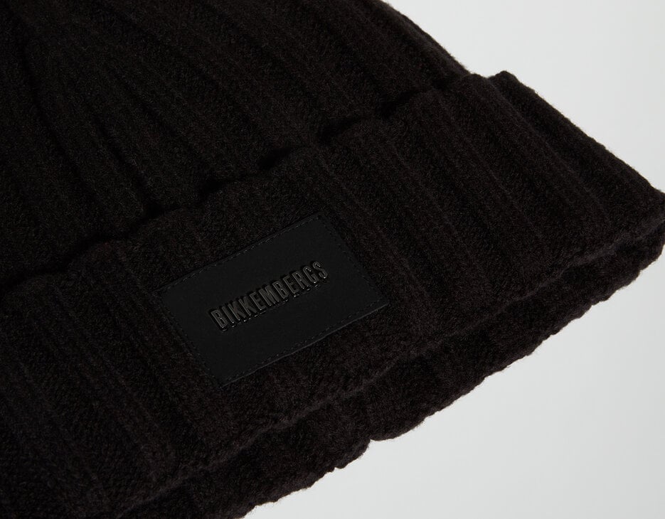 Men's ribbed winter hat, BLACK Men's ribbed winter hat, BLACK, hi-res-1