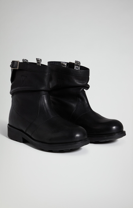 Men's Vintage M leather ankle boots, BLACK, hi-res-1