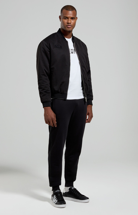 Men's drop-crotch sweatpants, BLACK, hi-res-1