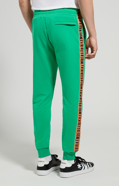 Men's joggers with tape, BRIGHT GREEN, hi-res-1