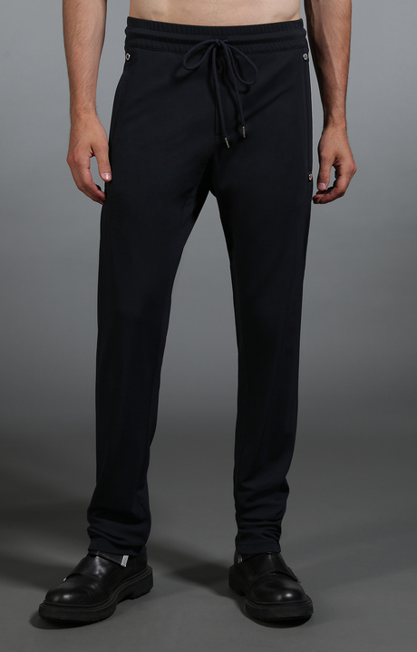 Men's navy blue jogging trousers, NAVY, hi-res-1