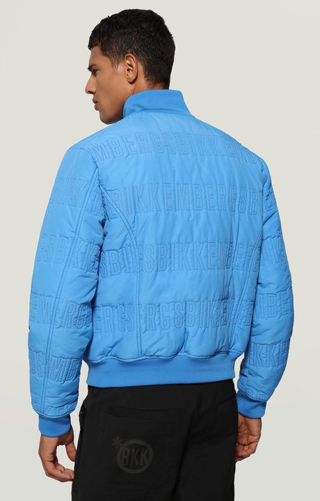 Men's quilted puffer jacket, AZURE, hi-res-1