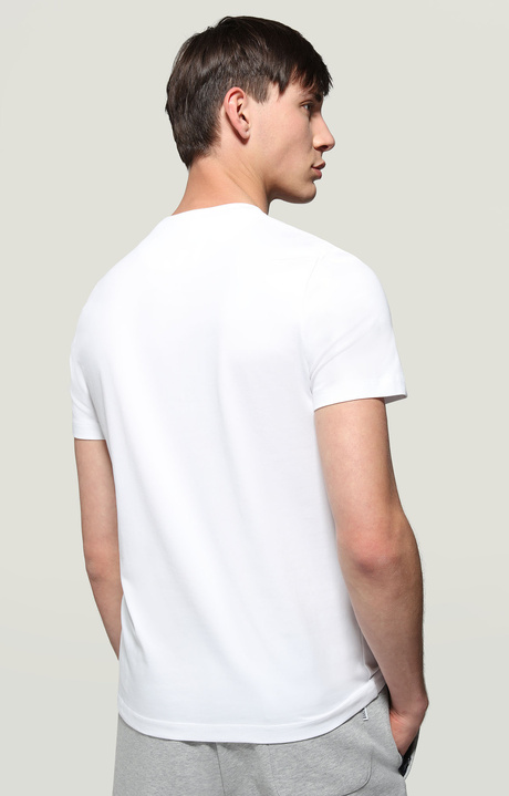 Men's T-shirt with raised print, OPTICAL WHITE Men's T-shirt with raised print, OPTICAL WHITE, hi-res-1