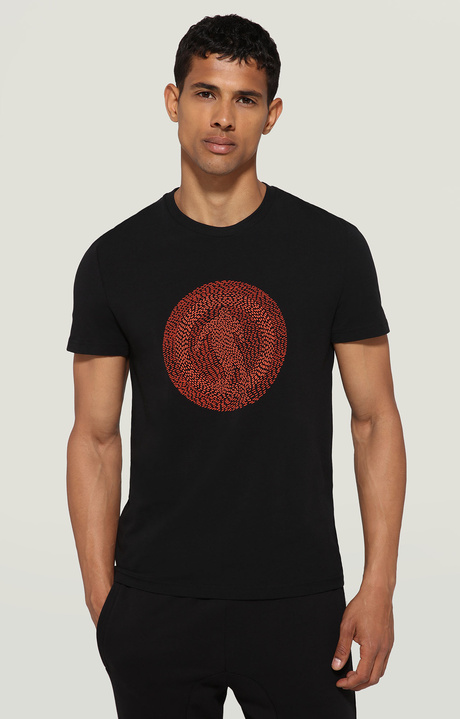 Men's short sleeved T-shirt, BLACK, hi-res-1