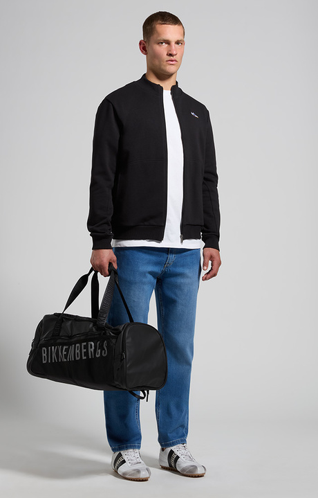 Men&rsquo;s sweatshirt with embroidered flap, BLACK, hi-res-1