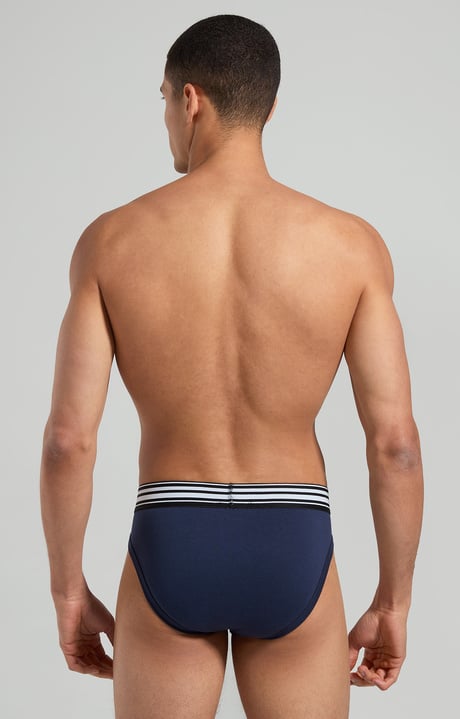2-pack men's briefs with striped details , NAVY 2-pack men's briefs with striped details , NAVY, hi-res-1