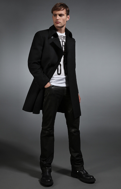 Cappotto uomo in lana nera, BLACK, hi-res-1