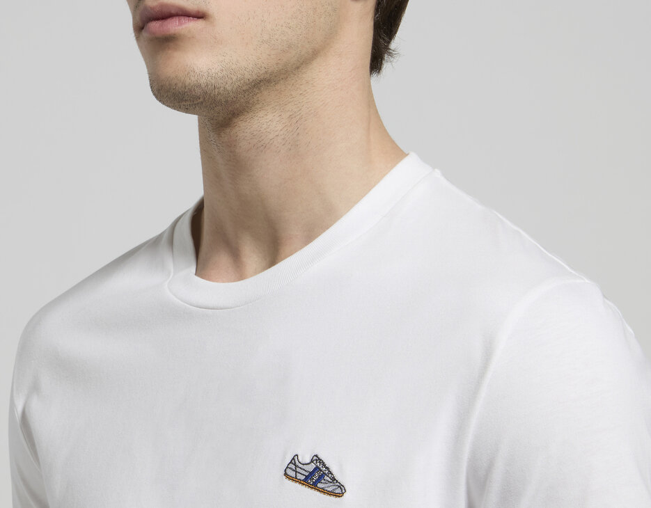 Men's patch-detail T-shirt, WHITE, hi-res-1