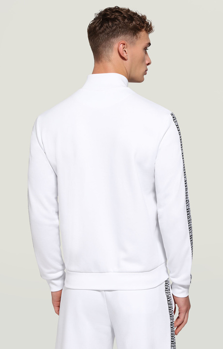 Men's sweatshirt with double tape, OPTICAL WHITE, hi-res-1