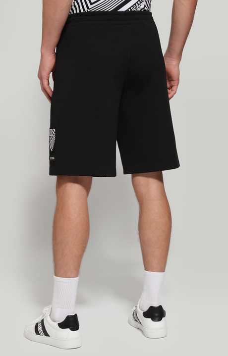 Men's shorts in technical fabric, BLACK, hi-res-1