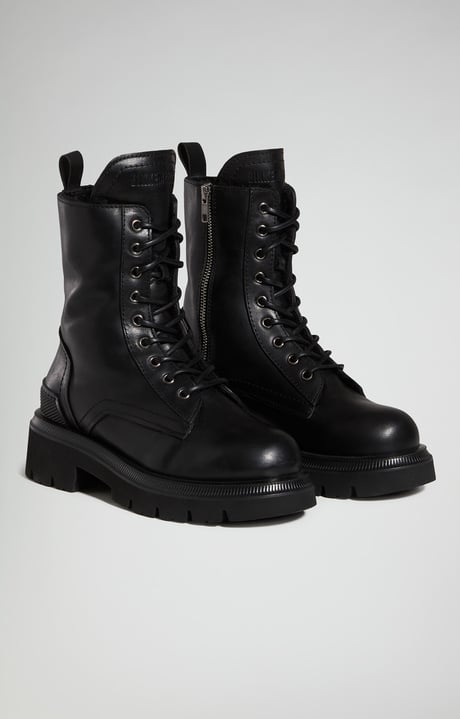 Dress women’s lace-up ankle boots , BLACK Dress women’s lace-up ankle boots , BLACK, hi-res-1