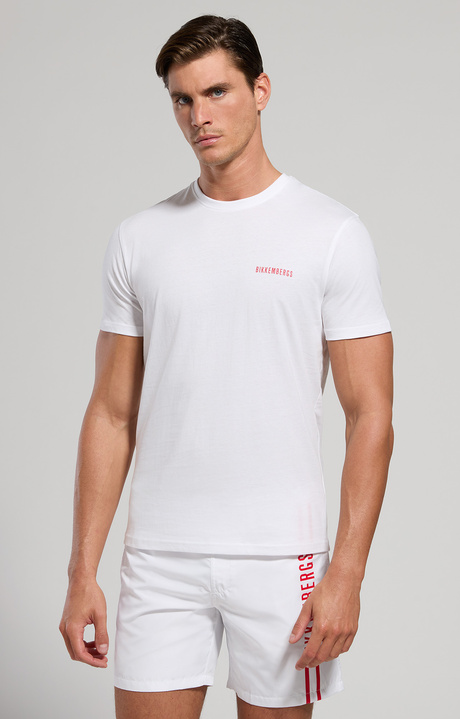 T-shirt mare uomo stampata, WHITE, hi-res-1