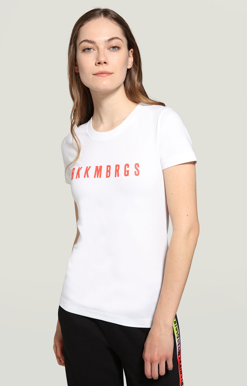Women's T-shirt with logo print, OPTICAL WHITE Women's T-shirt with logo print, OPTICAL WHITE, hi-res-1