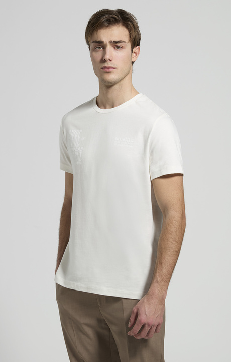 Men's contrast-print T-shirt, MARSHMALLOW, hi-res-1
