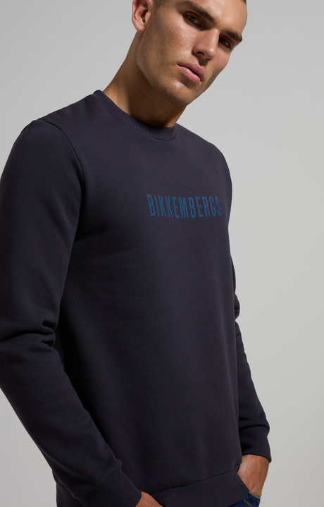 Men's sweatshirt with logo, BLUE GRAPHITE, hi-res-1