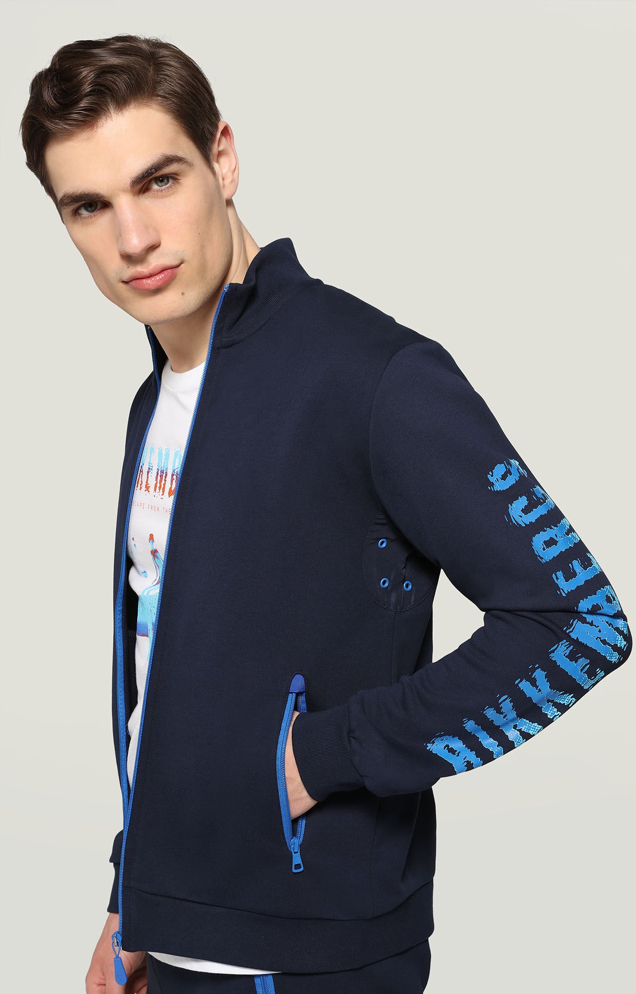 dirk bikkembergs Men's sweatshirt with liquid logo